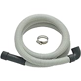 TT FLEX Dishwasher Drain Hose with ID 0.94 inch Elbow, 6 FT Flexible Dishwasher Discharge Hose with Clamps, Trim to Fit 5/8 I