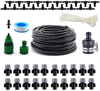ForeWan Drip System Kit, Irrigation Watering Drip Kit, Garden Sprinkler System Set, Drip Line Greenhouse Plant Accessories for Flower Shop Lawn