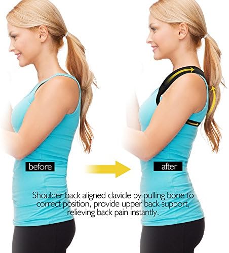 Healthy Premium Adjustable Unisex Posture Corrector for Upper Back Brace for Spinal Alignment and Pain Relief for Men and Women