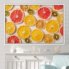 signwin Framed Canvas Wall Art Fruity Citrus Colorful...