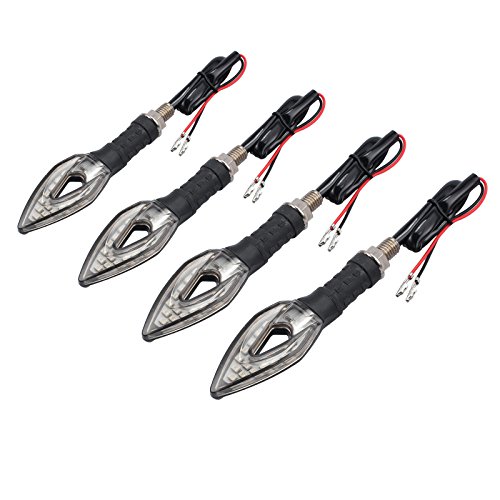 Justech 4pcs Flowing Flashing Led Turn Signal Lights Motorbike Indicators Waterproof 12V 14 LEDs Bulbs Universal for Motorcycle Motorbike Harley Kawasaki Yamaha Suzuki Off Road - Thumbnail 7