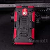 Cocomii Robot Armor Nokia Lumia 640 XL Case New [Heavy Duty] Premium Belt Clip Holster Kickstand Shockproof Bumper [Military Defender] Full Body Dual Layer Rugged Cover for Nokia Lumia 640 XL (R.Red)