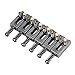 Alomejor Guitar Saddle Bridge Set 6PCS Metal Roller Bridge Repair Parts for Tele 6 String Guitar Replacement Use(Black)thumb 1