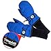 SoSoft Chakka Snowblokka Waterproof Stay On Nylon Kid's Snow Mittens with Extra Long Sleeve, Blue Medium