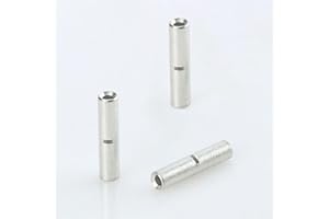 SVAAR 100PCS 26-22 Gauge Non Insulated Butt Connectors 26-22 AWG Uninsulated Butt Splice Connectors Crimp Repair Butt Splices Kit Tinned Copper Marine Grade Seamless Barrel Crimp Butt Splice Terminals