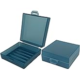 Elimeta Soap Holder 2 Pack, Shower Bar Case Box Fit Dr Squatch, Waterproof Travel Container with Lid, Square Bathroom Soap Dish for Camping Gym Outdoor Traveling (Blue)