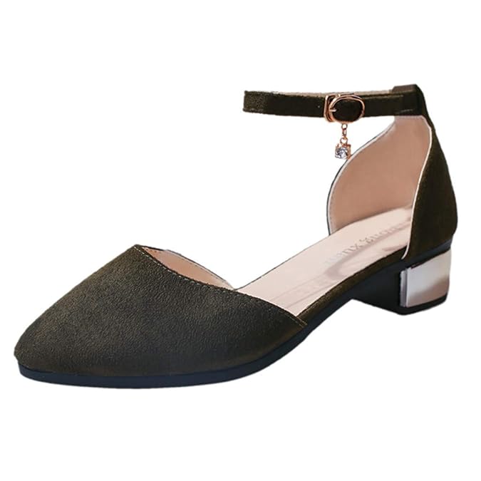 Pingtr - Damen Sandalen - Damen Mode Casual Feste Spitze medische fersen quadratische fersen Schuhe Sandalen