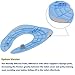 Gimars Portable Folding Reusable Travel Toilet Potty Training Seat Covers Liners with Carry Bag for Babies, Toddlers and Kids, Blue