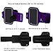 i2 Gear Cell Phone Armband Case for iPhone SE 2016, 5, 5S, 5C, 4S, 4 - Running Phone Holder with Adjustable Arm Strap and Key Holder (Purple)