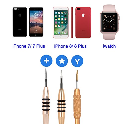 Feigo 15 Packs iPhone Repair Kit for iPhone 8/iPhone 7 – Most Complete Premium Opening Pry Tool with Magnetizer Screwdriver for iPhone X/7 Plus/6 Plus/6S/6/5/5S/5C/5/4S/4 Plus iPod/iTouch/iWatch