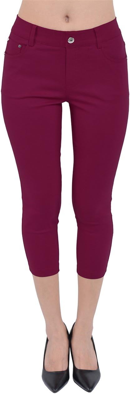 PattyCandy Womens Pull On Capri Jeggings, XS-5XL