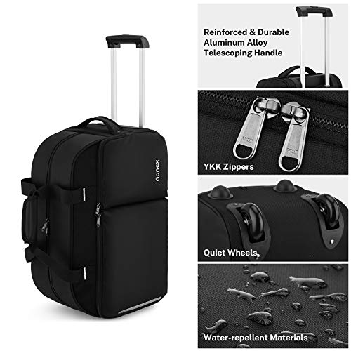 Gonex Rolling Duffle Bag with Wheels, 40L Water Repellent Wheeled