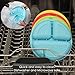 WeeSprout Silicone Plates for Babies & Toddlers (3 Pack) 100% Food-Grade Dishes for Self Feeding, Divided Design & Raised Edges for Picky Eaters, Dishwasher & Microwave Safe Weaning Supplies