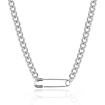 Amazon.com: KummerSaprk Safety Pin Necklace with Heart Pendant