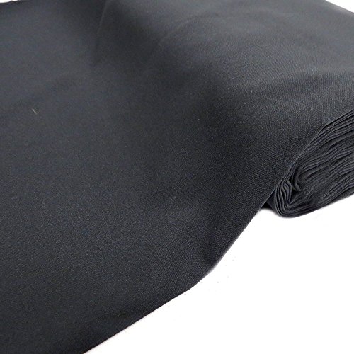 Textured Polyester Poplin Fabric, 58â€ Wide, Over 100 Yards in Stock â€“ 100% Textured Polyester - 10 Yard Bolt â€“ Black
