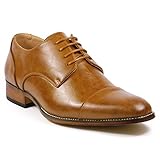 UVS Men's Cap Toe Lace Up Oxford Dress Shoes RUN SMALL