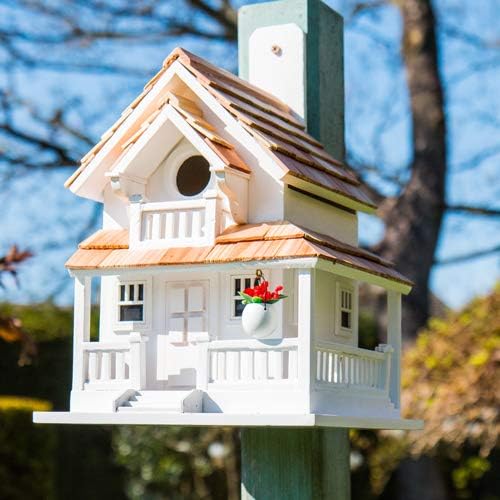 GARDEN BAZAAR HB-9045WS Backyard Bird Cottage - White
