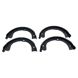 TRQ Rear Parking Brake Shoe Set Compatible with
