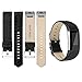 iGK for Fitbit Charge 2 Bands, Genuine Leather Replacement Bands for Fitbit Charge 2 Weave Black