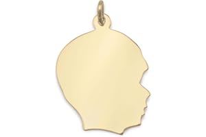 AZUREBELLA JEWELRY Gold-filled Engravable Boy's Silhouette Pendant - Made in the USA