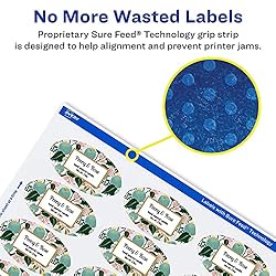 Avery Glossy White Oval Labels with Sure