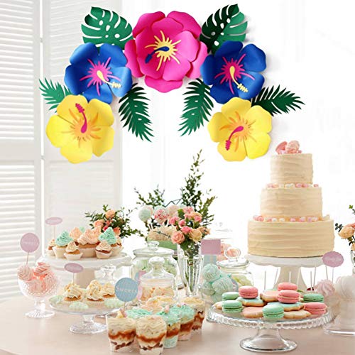 DomeStar Paper Flower Decorations, Paper Artificial Flowers Hawaiian Flowers Mexican Paper Flowers Moana Hawaiian Party Decorations