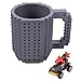La Tartelette Build-On Brick Coffee Mug (Gray) - 12 oz