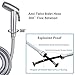 Handheld Bidet Toilet Sprayer, Dual Function 2 Kind Sprayer Shattaf,Stream and Jet, Cloth Diaper Sprayer Kit, Personal Hygiene Cleaning No Leaking Toilet Attachment - Chrome