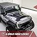 TOPFIRE Upgraded Front Grill for Jeep Wrangler Rubicon Sahara Sport JK/JKU 2007-2018 (Matte Black, with Logo)
