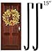 WishDirect Wreath Hanger Over-The-Door Hooks for Clothing, Towels, Wreaths, Bags Organization and Parties Decorations - 15” L, Holds Up to 10 Lbs (2 Pack)