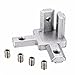 PZRT 4-Pack 2020 Series 3-Way End Corner Bracket Connector, with Screws for Standard 6mm T Slot Aluminum Extrusion Profile