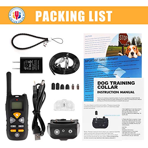 image for JIALANJIUYU Dog Training Collar,Rechargeable Shock Collar for Dogs, E-