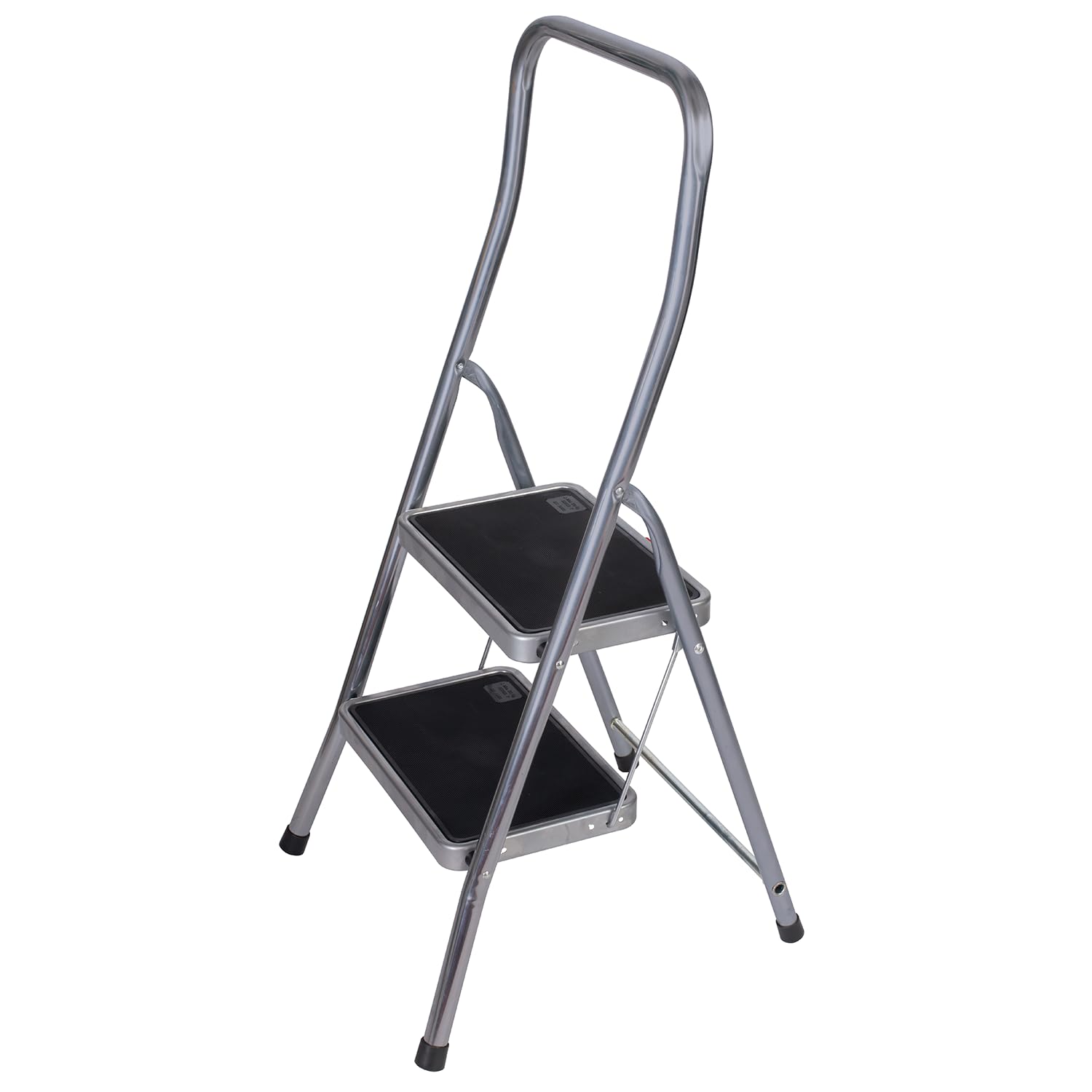 TB Davies 2 Tread Folding Steel Step Stool, High Handrail, Top Tread Height 480mm, Ideal for Home/Office Jobs, EN14183