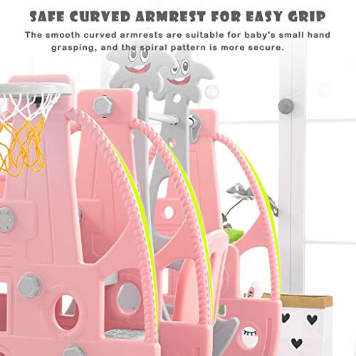 Toddler Climber Swing and Slide Set, 4 in 1 Climber Slide Playset w