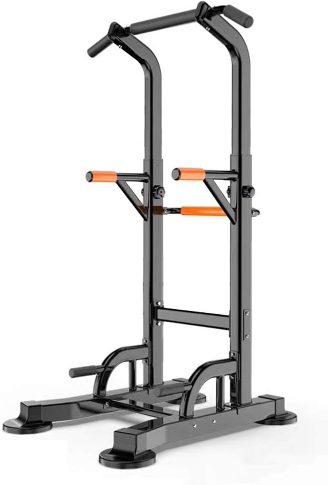Dip Bar Station Pull Up Bars Power Tower Multifunction Parallel Bars Dip Free Stand Height Adjustment for Home Gym Strength Training Equipment (Color : B)