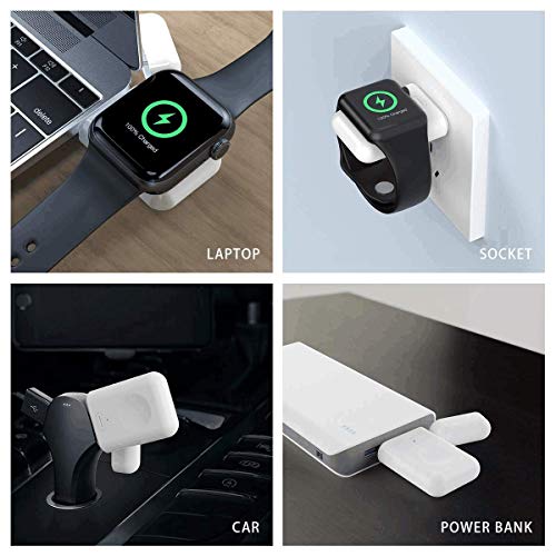 HUOTO Wireless Charger for Apple Watch Charger,Portable Magnetic iWatch Charger for Travel Outdoor,Magnetic iWatch 1000mAh Power Bank for Apple Watch Series 5/4/3/2/1/Nike+