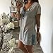 Orangeskycn Women Loose Casual Button Blouse T Shirt Tank Tops (L)