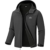Rdruko Men's Winter Jackets Fleece Lined Hooded Water Resistant Insulated Windbreaker Softshell Jacket for Outdoor Hiking