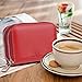 SHANSHUI Credit Card Holder, RFID Blocking Primely Genuine Leather Coin Purse Wallet,Twin Golden Metal Zippers Sectioned Concertina Gift Boxed for Mother's Gift (Red)