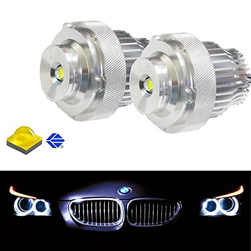 iJDMTOY Super Bright 20W CREE High Power LED BMW Angel Eye Bulbs For BMW E60 E61 LCI Halogen Headlamps Trim ONLY