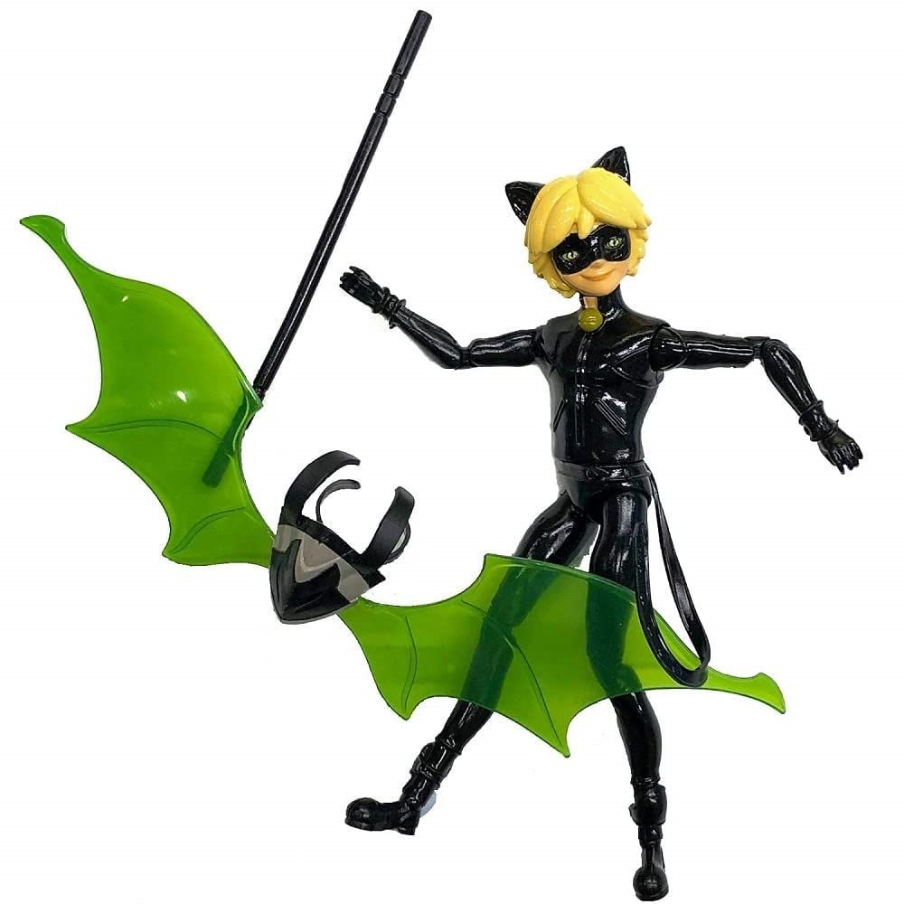 Miraculous Ladybug Cat Noir Doll - 12cm Adrien Cat Noir Toy with Accessories - Bandai Dolls Range
