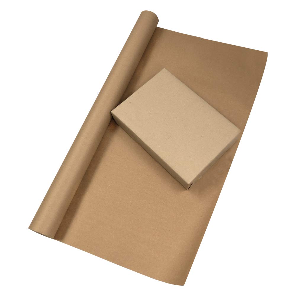 750mm x 25M Heavy Duty Brown Kraft Wrapping Paper Roll 90gsm – 25 METRES