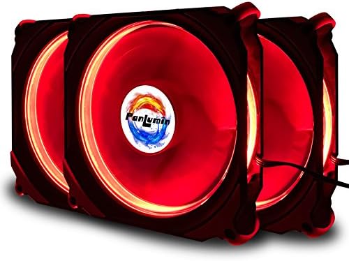 PC case Fan, PanLumin led lighting 120mm superior cooling performance fan for computer case, quiet edition compatible with 3pin/4pin 3 Pack