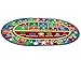 Furnish my Place 755 Shape 3x5 Kids ABC Alphabet Numbers Educational NonSkid Oval, 3'3