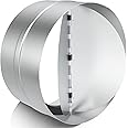 10 Inch Backdraft Damper, HG Power Draft Blocker One-Way Airflow Stopper Backflow Preventer for HVAC Ducting, Inline Fan, Dryer, Exhaust Hood, Bathroom, 250mm, Silver