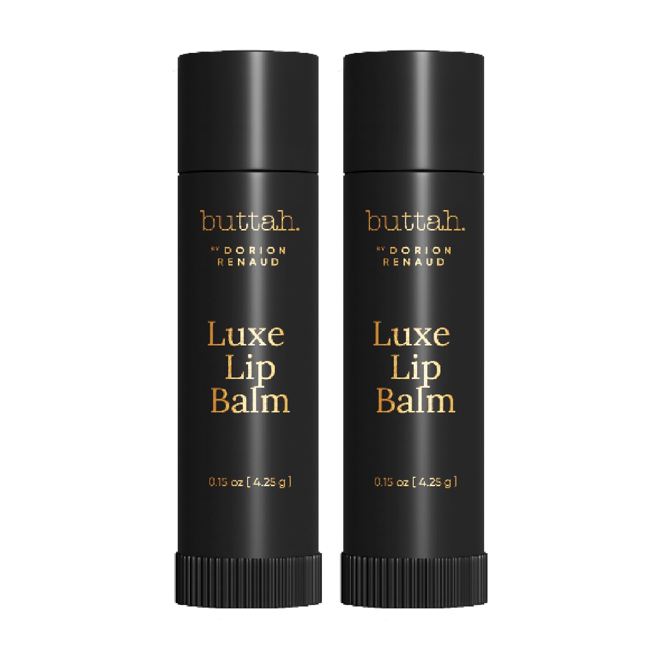 Buttah Skin by Dorion Renaud Luminating & Nourishing Lip Balm .15oz [2 Pack] - for Healthy Looking Lips - Shea Butter - Naturally Based Skin Care - Black-Owned Skincare