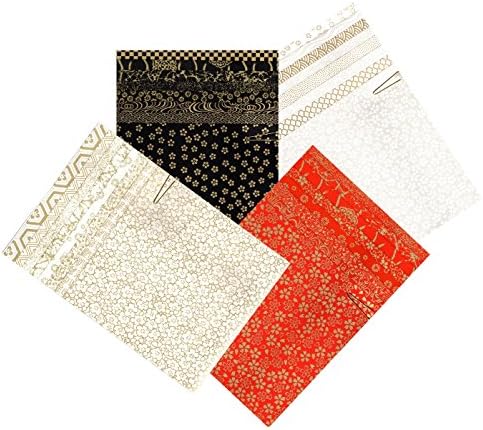 Hanko Designs-Kyo Two Tone Red / Gold, White / Gold, Black / Gold, Gold & Pearl Silver (6x6) - 32 Sheets