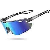 Lamicall 24g Polarized Sports Sunglasses for Men Women - UV400 Protection Sun Glasses Gifts for Running Cycling Baseball