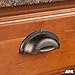 Oil Rubbed Bronze Kitchen Cabinet Pulls - 3 Inch Hole Center Industrial Design Bin Cup Drawer Handles - 10 Pack of Kitchen Cabinet Hardware