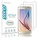 Galaxy S6 Screen Protector , [2-Pack] HPTech Samsung Galaxy S6 Premium Tempered Glass 9H Hardness, Crystal Clear, Bubble Free, 2.5D Round Edge with Lifetime Replacement Warranty